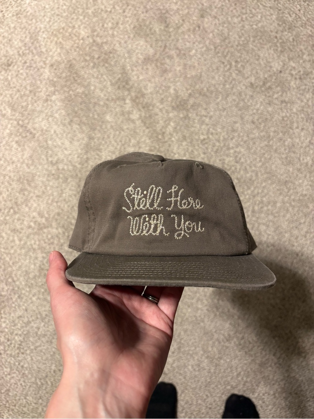 Noah Kahan Official 'Still Here With You' Embroidered Hat in Walnut